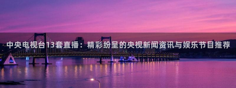 体育极速直播在线观看：中央电视台13套直播：精彩纷呈的央视新闻资讯与娱乐节目推荐